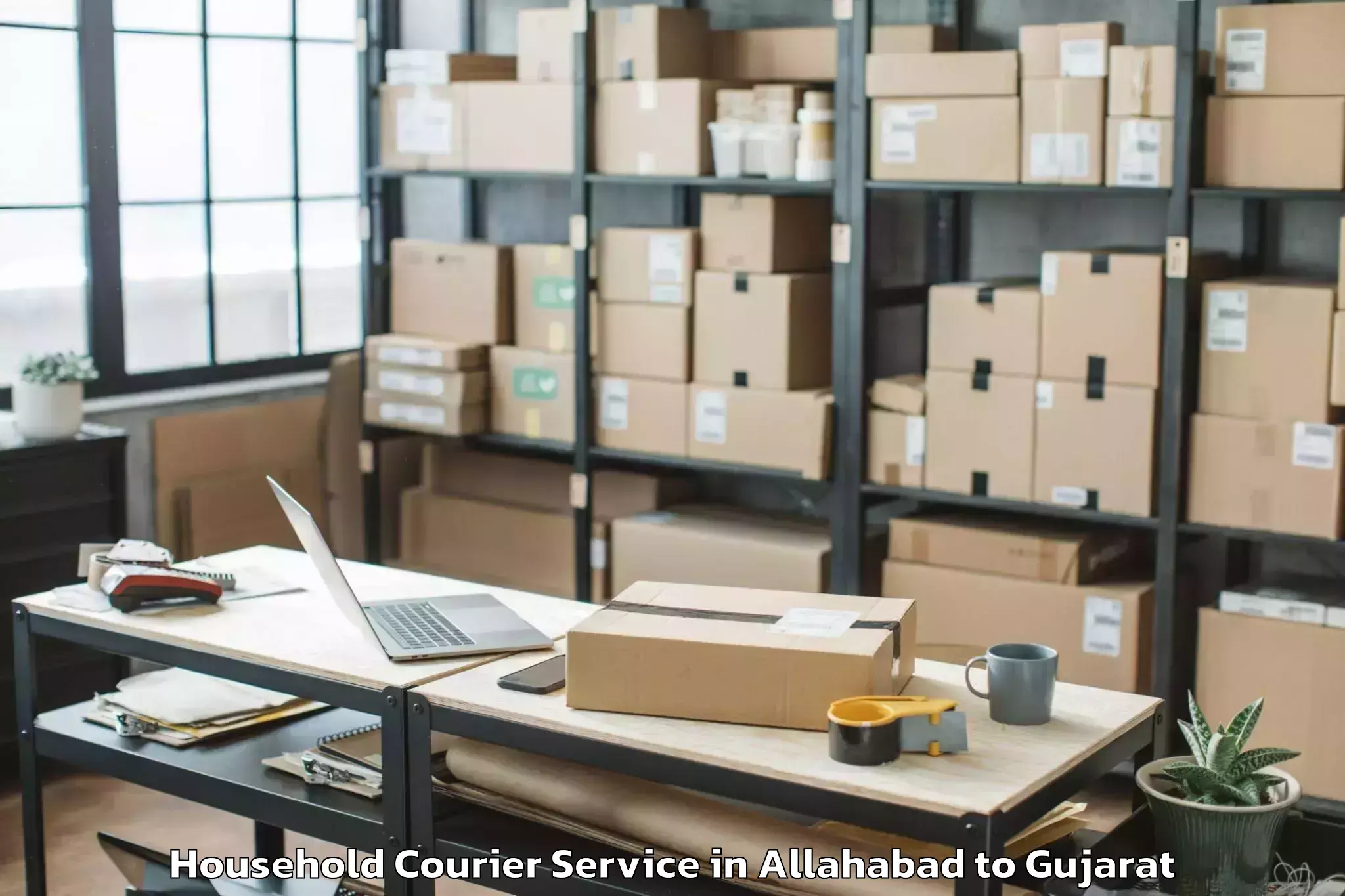 Quality Allahabad to Visnagar Household Courier